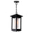 CWI Granville 1 Light Outdoor Hanging Light, Black/Frosted