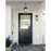 CWI Granville 1 Light Outdoor Hanging Light, Black/Frosted