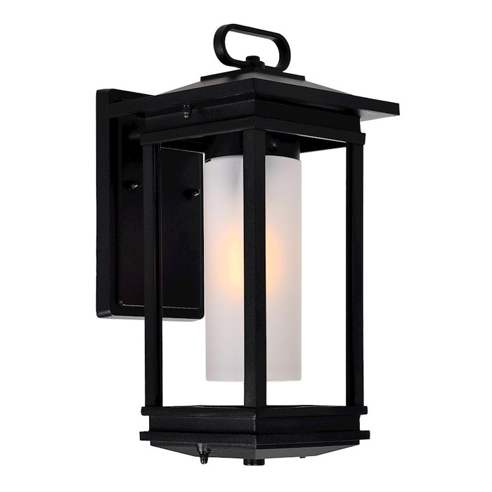 CWI Lighting Granville 1 Light Outdoor Wall Light, Black/Frosted
