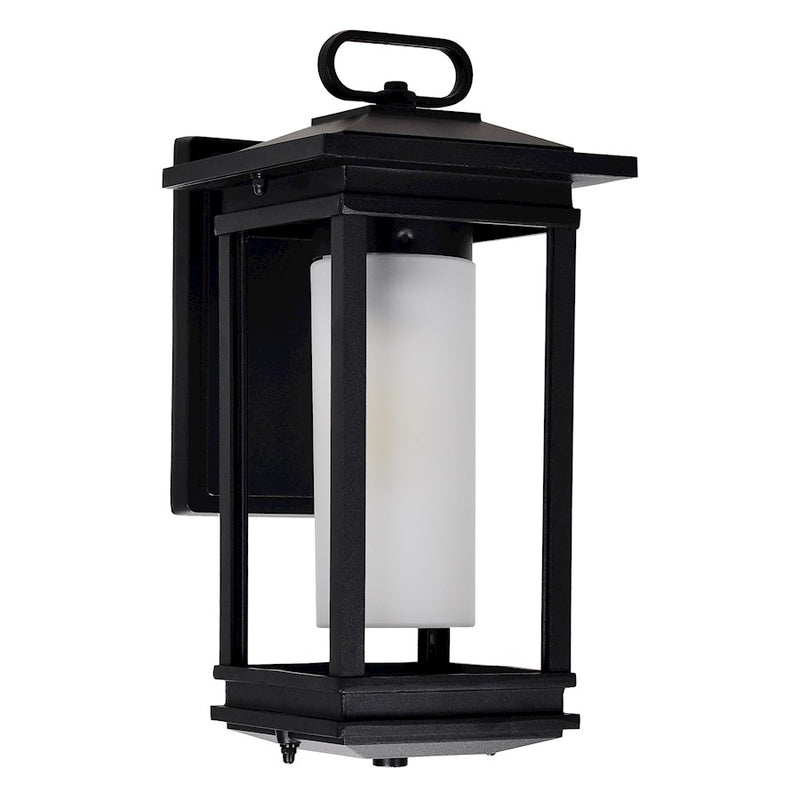 CWI Lighting Granville 1 Light Outdoor Wall Light, Black/Frosted