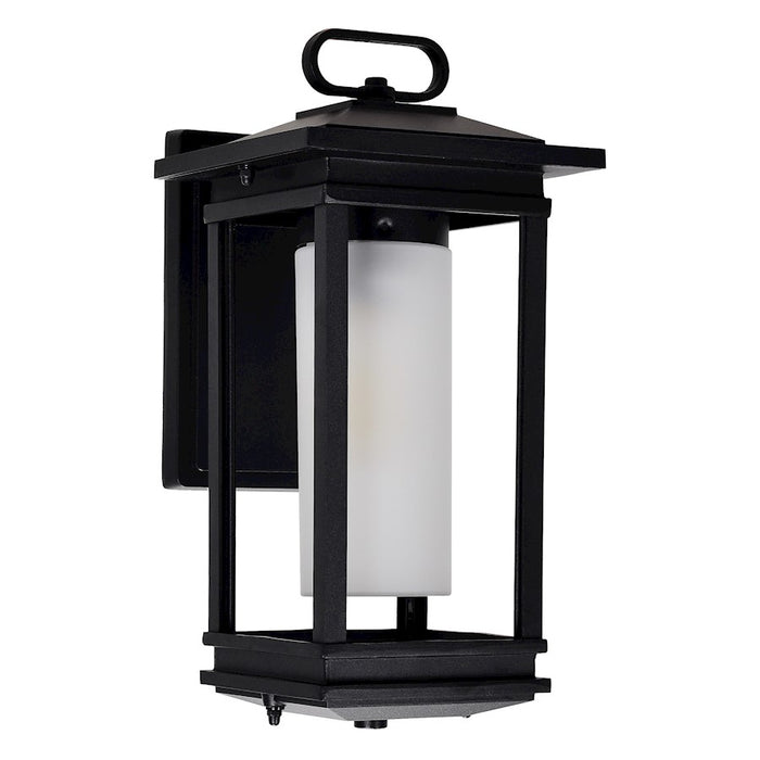CWI Lighting Granville 1 Light Outdoor Wall Light, Black/Frosted