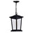CWI Lighting Leawood 1 Light Outdoor Hanging Light, Black/Clear