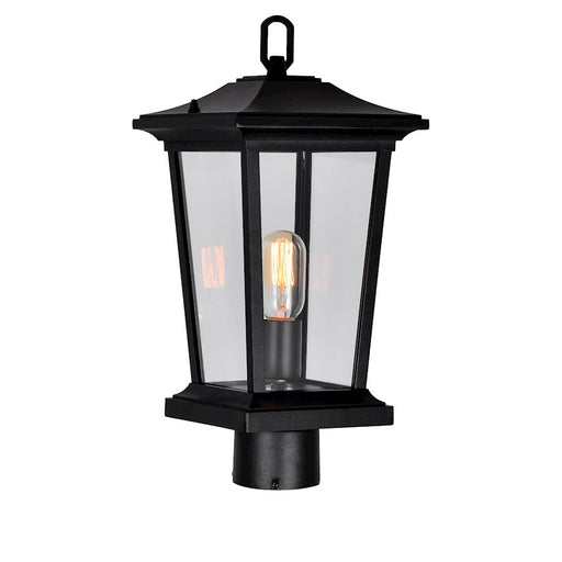 CWI Lighting Leawood 1 Light Outdoor Lantern Head, Black/Clear