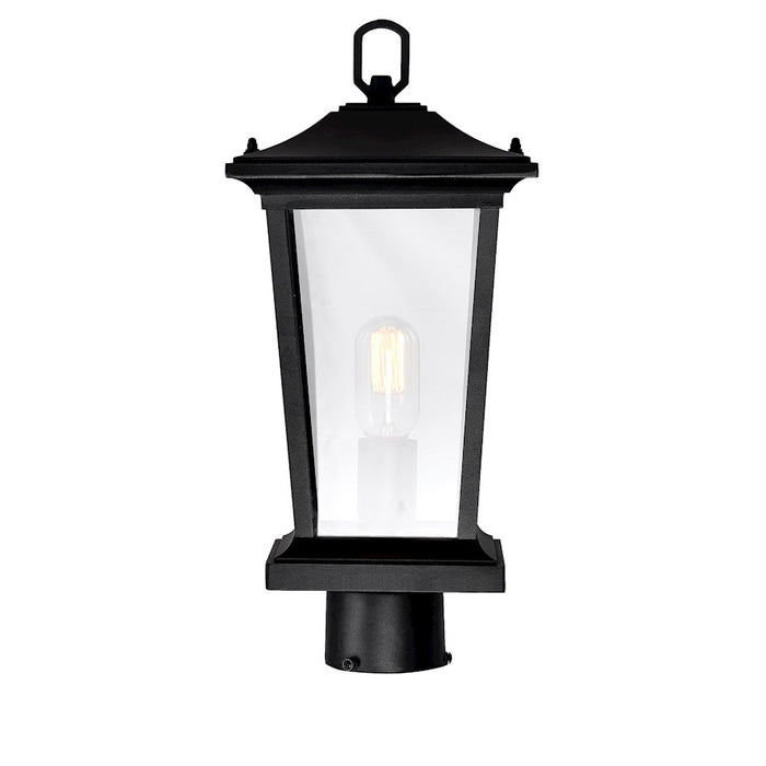 CWI Lighting Leawood 1 Light Outdoor Lantern Head, Black/Clear