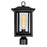 CWI Winfield 1 Light Outdoor Lantern Head, Black/Clear