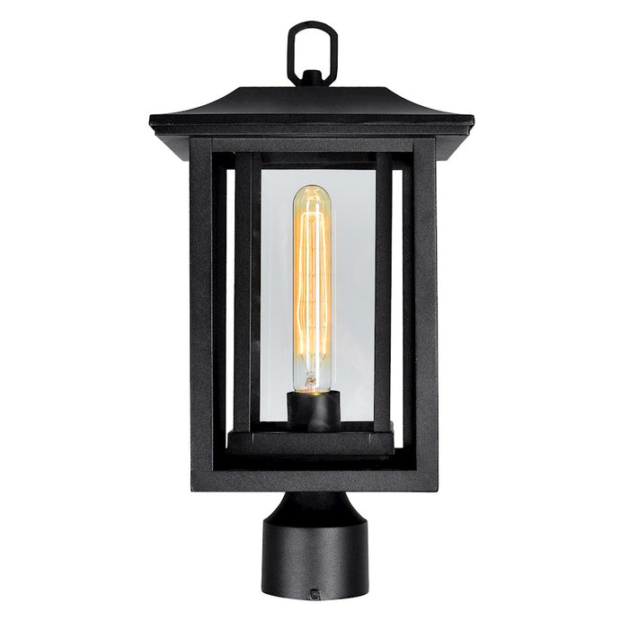 CWI Winfield 1 Light Outdoor Lantern Head, Black/Clear