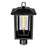CWI Winfield 1 Light Outdoor Lantern Head, Black/Clear
