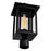 CWI Winfield 1 Light Outdoor Lantern Head, Black/Clear