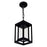 CWI Lighting Mulvane 1 Light Outdoor Hanging Light, Black/Clear