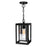CWI Lighting Mulvane 1 Light Outdoor Hanging Light, Black/Clear