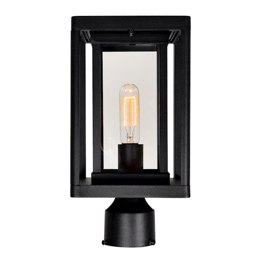 CWI Lighting Mulvane 1 Light Outdoor Lantern Head, Black/Clear