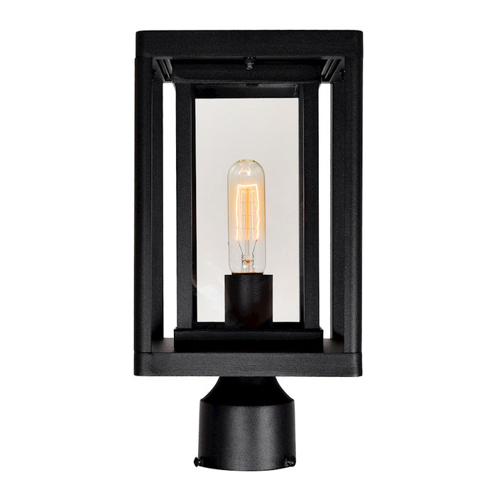 CWI Lighting Mulvane 1 Light Outdoor Lantern Head, Black/Clear