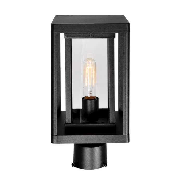 CWI Lighting Mulvane 1 Light Outdoor Lantern Head, Black/Clear