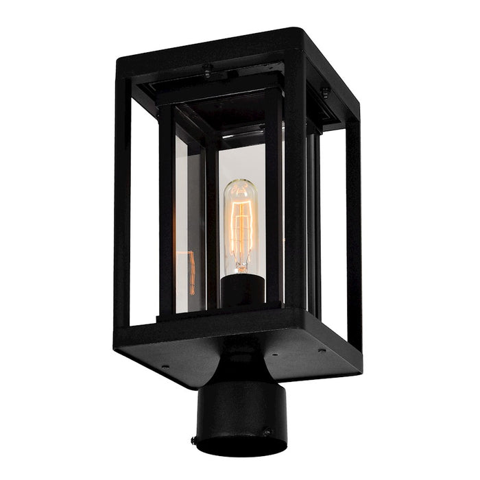 CWI Lighting Mulvane 1 Light Outdoor Lantern Head, Black/Clear