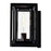 CWI Lighting Mulvane 1 Light Outdoor Wall Light, Black/Clear