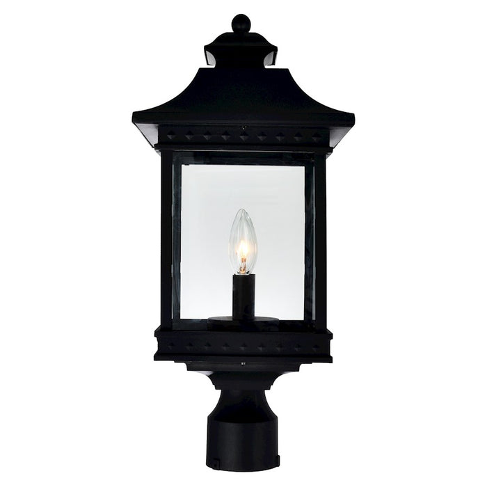 CWI Cleveland 2 Light Outdoor Lantern Head, Black/Clear