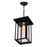 CWI Lighting Crawford 1 Light Outdoor Hanging Light, Black/Clear