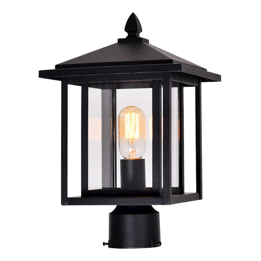 CWI Lighting Crawford 1 Light Outdoor Lantern Head, Black/Clear - 0417PT9-1-101