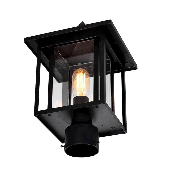 CWI Lighting Crawford 1 Light Outdoor Lantern Head, Black/Clear