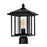CWI Lighting Crawford 1 Light Outdoor Lantern Head, Black/Clear