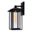 CWI Crawford 1 Light 18"H Outdoor Wall Light, Black/Clear