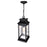 CWI Lighting Milford 1 Light 20"H Outdoor Pendant, Black/Seedy