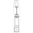 CWI Lighting Milford 1 Light 20"H Outdoor Pendant, Black/Seedy