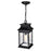 CWI Lighting Milford 1 Light 15"H Outdoor Pendant, Black/Seedy