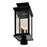 CWI Milford 3 Light 21"H Outdoor Lantern Head, Black/Seedy