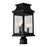 CWI Milford 3 Light 17"H Outdoor Lantern Head, Black/Seedy
