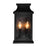 CWI Lighting Milford 2 Light 14"H Outdoor Wall Light, Black/Seedy