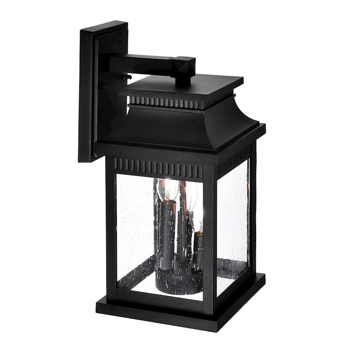 CWI Lighting Milford 3 Light 16"H Outdoor Wall Light, Black/Seedy