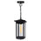 CWI Lighting Oakwood 1 Light Outdoor Pendant, Black/Clear - 0422P7-1-101