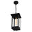 CWI Lighting Oakwood 1 Light Outdoor Pendant, Black/Clear