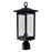 CWI Lighting Oakwood 1 Light Outdoor Lantern Head, Black/Clear