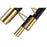 CWI Anem 7 Light Down Chandelier, Matte Black/Satin Gold
