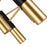CWI Anem 7 Light Down Chandelier, Matte Black/Satin Gold