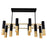 CWI Anem 10 Light Down Chandelier, Matte Black/Satin Gold