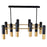 CWI Anem 10 Light Down Chandelier, Matte Black/Satin Gold