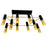 CWI Anem 10 Light Down Chandelier, Matte Black/Satin Gold