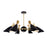 CWI Rolin 12 Light Down Chandelier, Matte Black/Satin Gold - 1016P43-6-129