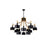 CWI Corna 12 Light Down Chandelier, Matte Black/Satin Gold - 1017P32-12-129-A