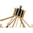 CWI Corna 12 Light Down Chandelier, Matte Black/Satin Gold