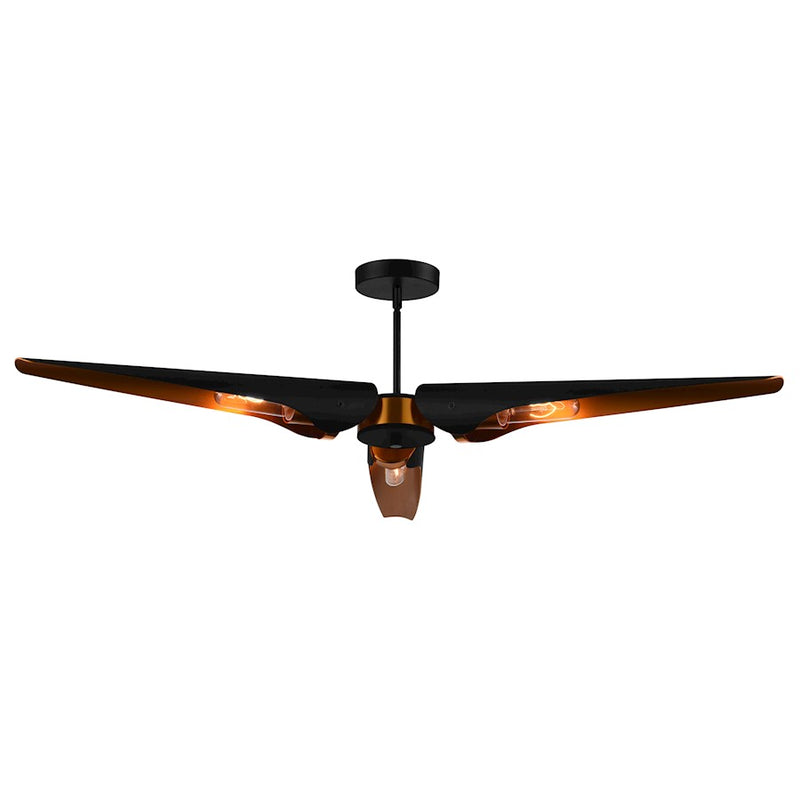 CWI Lighting Amar 3 Light Chandelier, Matte Black