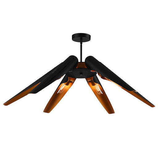 CWI Lighting Amar 6 Light Chandelier, Matte Black