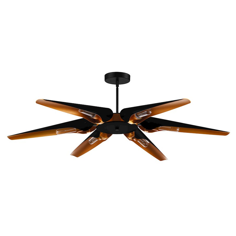 CWI Lighting Amar 6 Light Chandelier, Matte Black