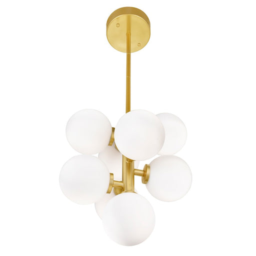 CWI Lighting Arya 8 Light Pendant, Satin Gold
