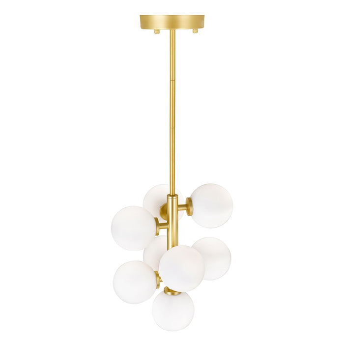 CWI Lighting Arya 8 Light Pendant, Satin Gold