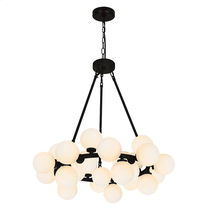 CWI Lighting Arya 25 Light Chandelier, Black - 1020P26-25-101