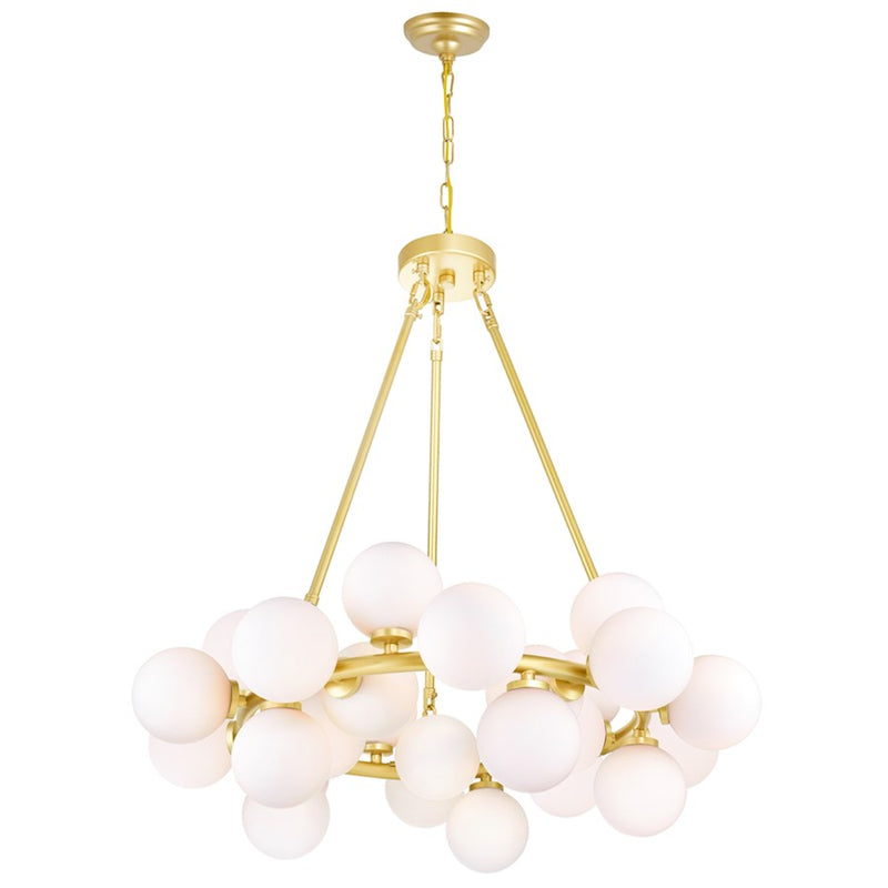 CWI Lighting Arya 25 Light Chandelier, Satin Gold